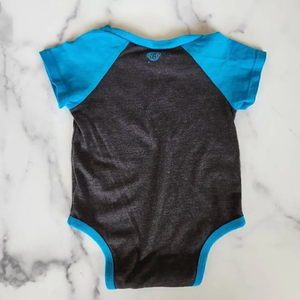 Okie dokie 3 month 100% handsome bodysuit monster baby boy short sleeve